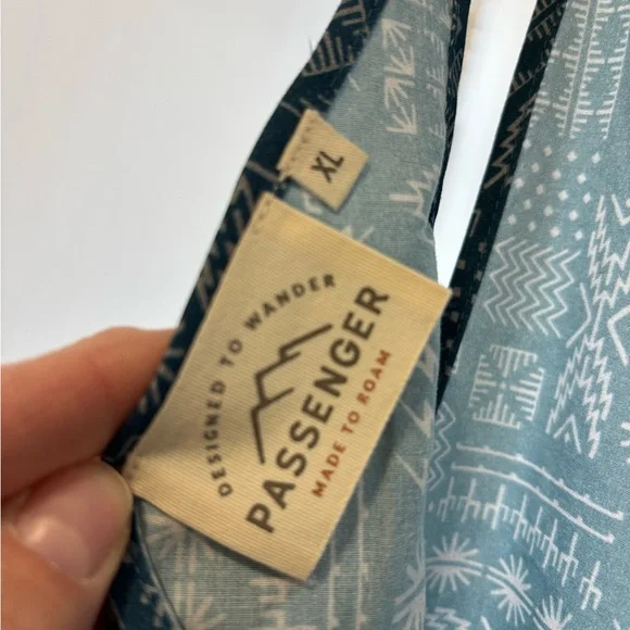 Patterned Blue Sleeveless Overall - Picture 3 of 3